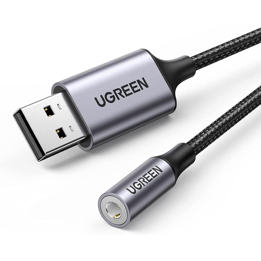 Adaptador Ugreen Usb A Audio 3,5mm Gray