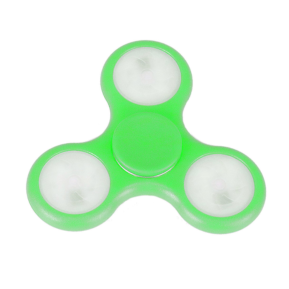 Fidget Spinner Antiestres Luces Led Verde