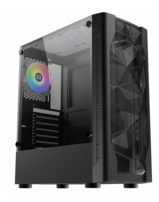 GABINETE XIGMATEK MEDUSA ATX 1 FAN RGB CON FUENTE 450W 8P PC