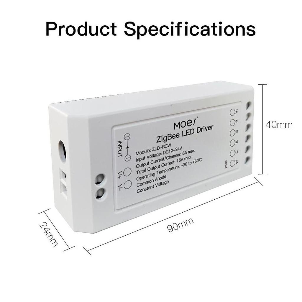 Controlador Led Zigbee 12-24v Tuya Smart