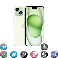 iPhone 15 6,1'' 5G 6gb 128gb Dual Cam 48mp