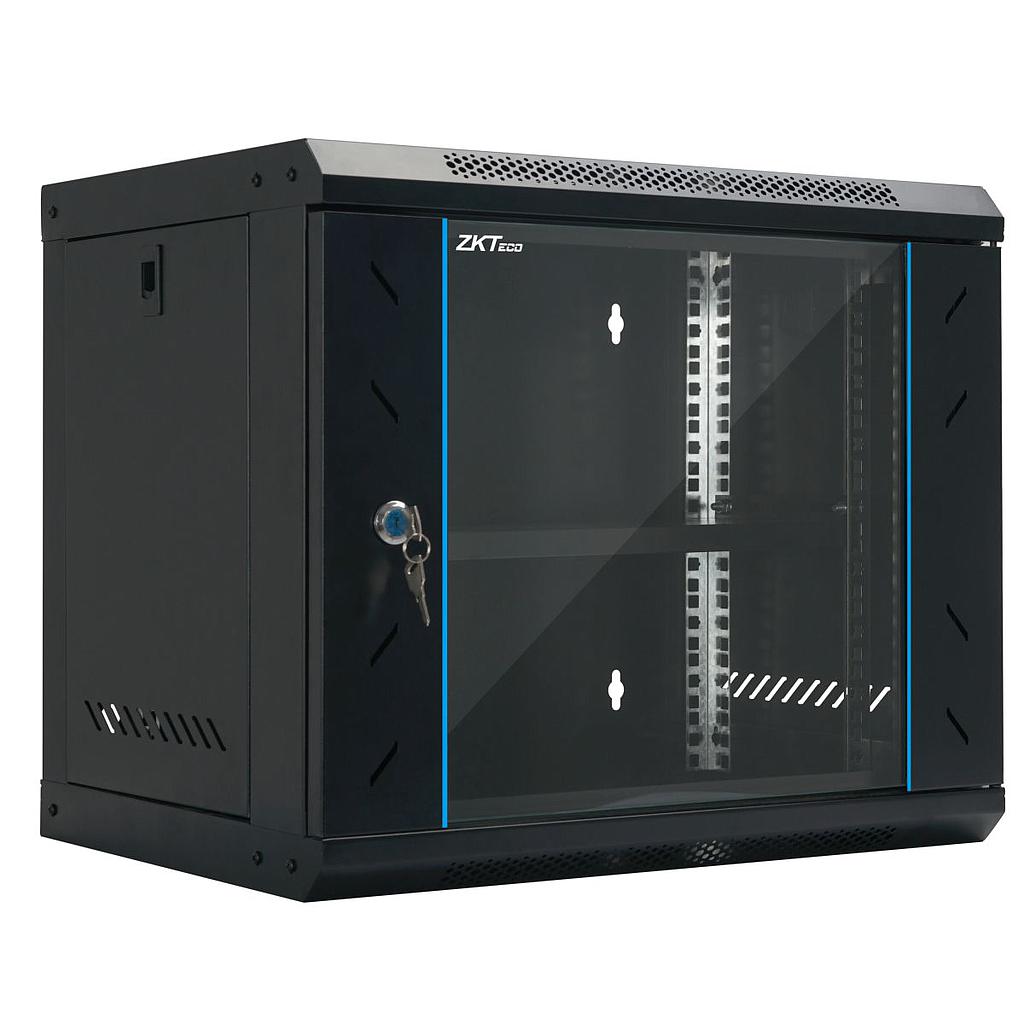 Rack 6u Zkteco Acero Wall Puerta De Vidrio 6406s