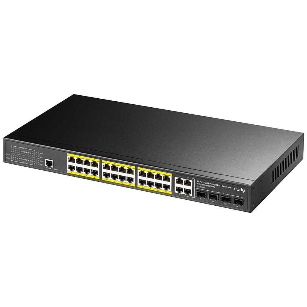 Switch Cudy Gigabit Poe+ 24p + 2 Sfp 300w