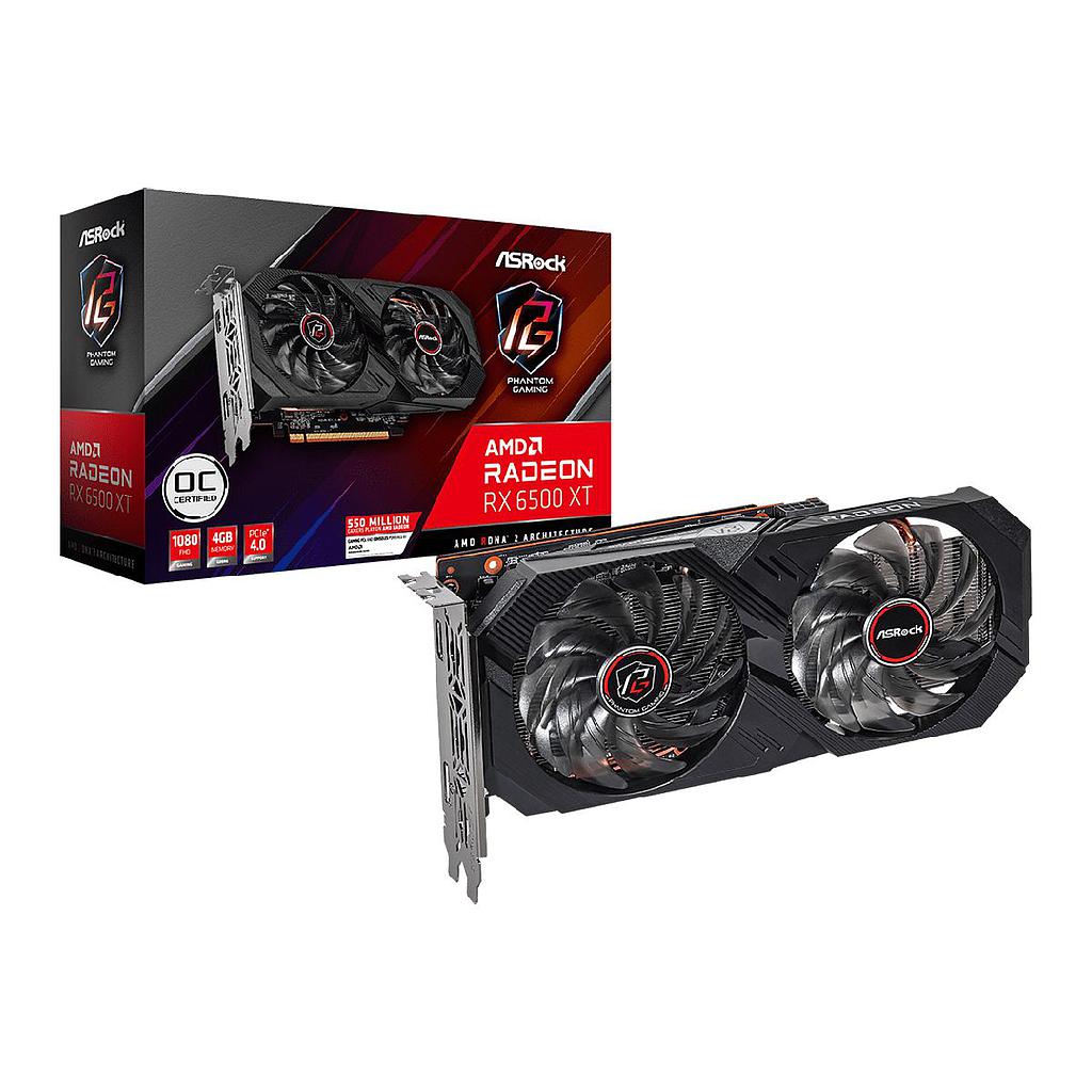 Tarj.vga Asrock Amd Rx 6500 Xt Phantom 4gb Gddr6