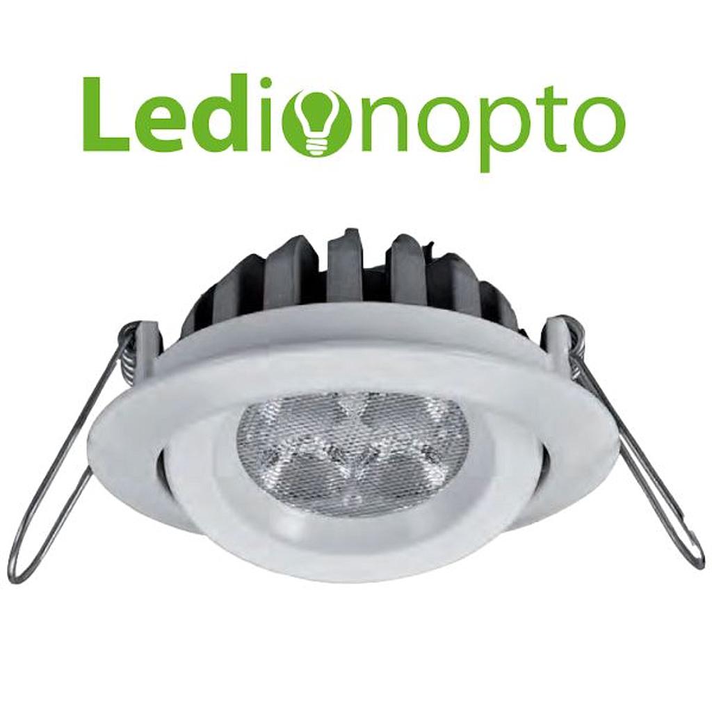 Lámpara Led Ledion Embutir 15w 3000k Aro Blanco 38°