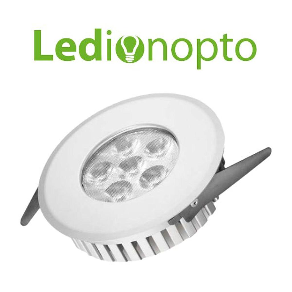 Lámpara Led Ledion Embutir 20w 3000k Aro Blanco 60°