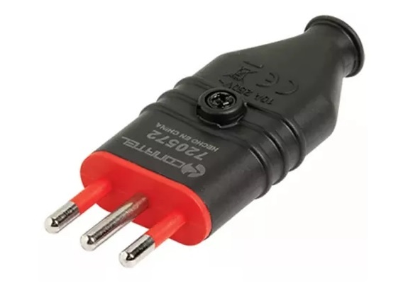 Adaptador Ficha 3L con Tierra Negro
