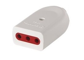 Adaptador Ficha 3L Hembra con Tierra Blanco