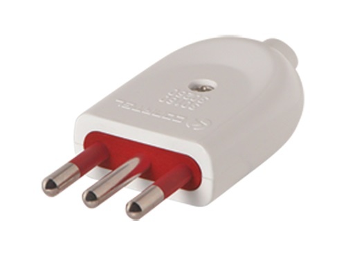 Adaptador Ficha 3L con Tierra Blanco