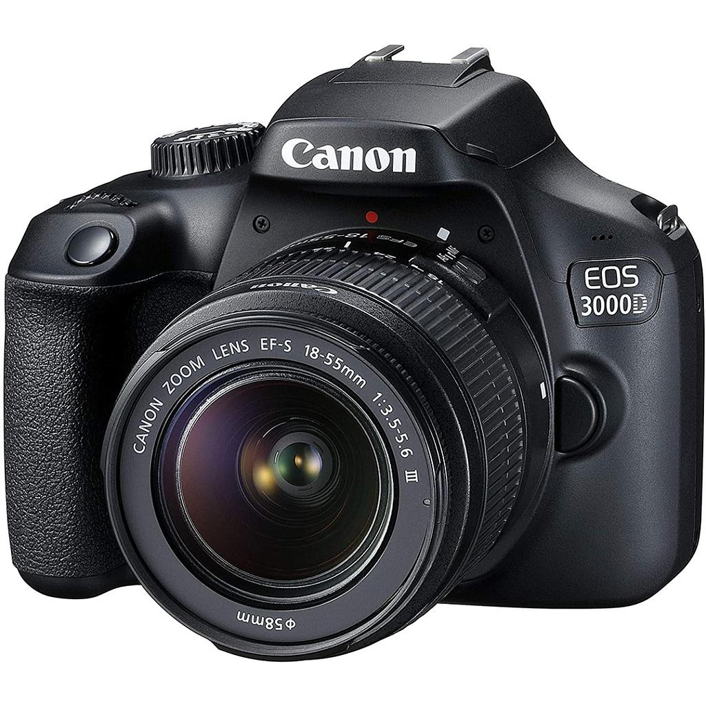 Camara Canon EOS 3000D lente 18-55mm