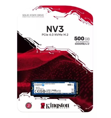 Disco SSD NV3 Kingston 500GB NVMe M.2 PCIe 2280