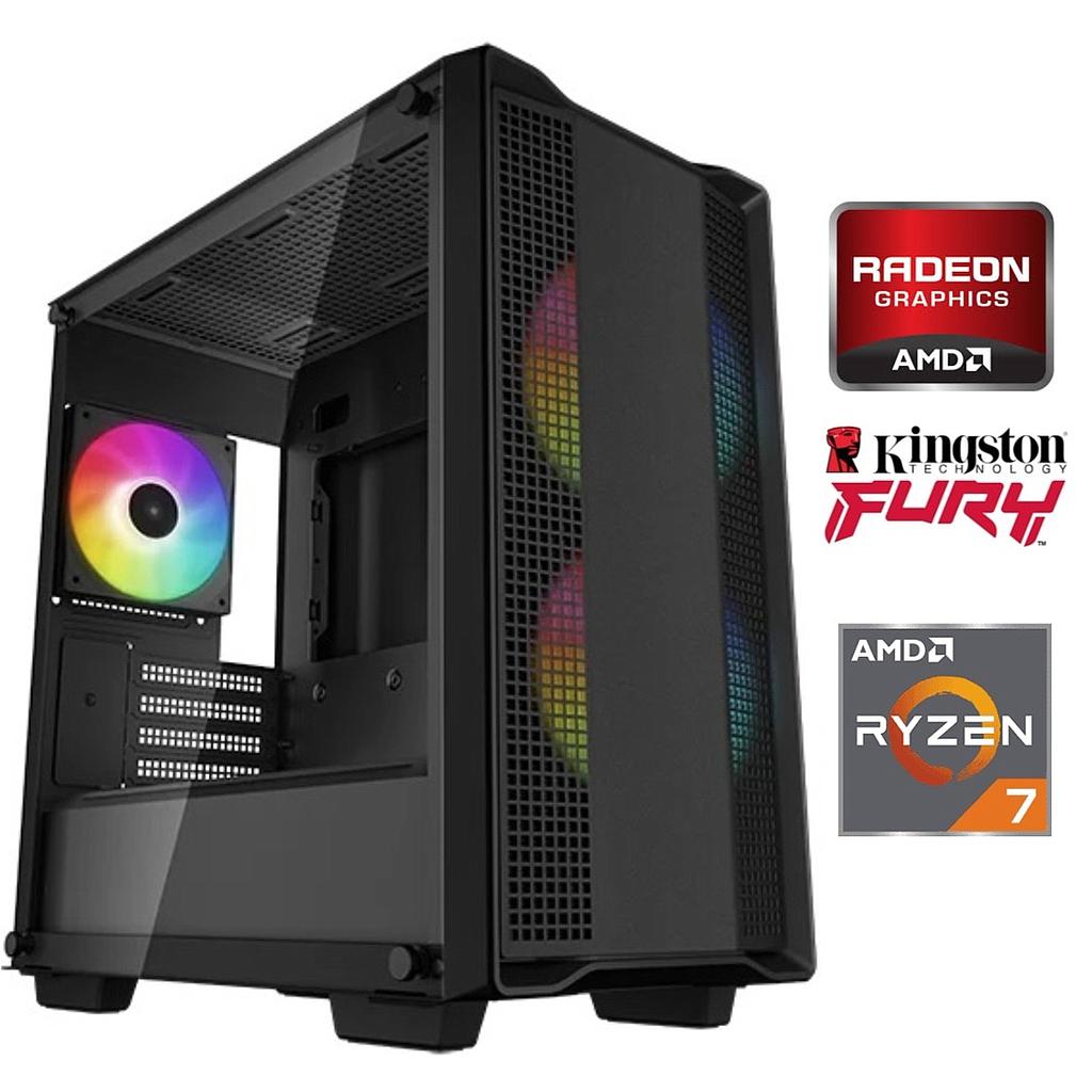 Equipo Gamer Ryzen 7 5700G, 16GB, 1TB, Gráficos Radeon