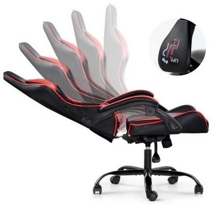Silla Gamer ROM Negro/Rojo Reclinable