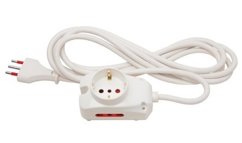 Zapatilla Alargue Conatel 3m 1xSchuko 2x3L 1500W