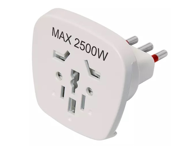 Adaptador Multiformato Conatel Ficha 3L 2500W Blanco