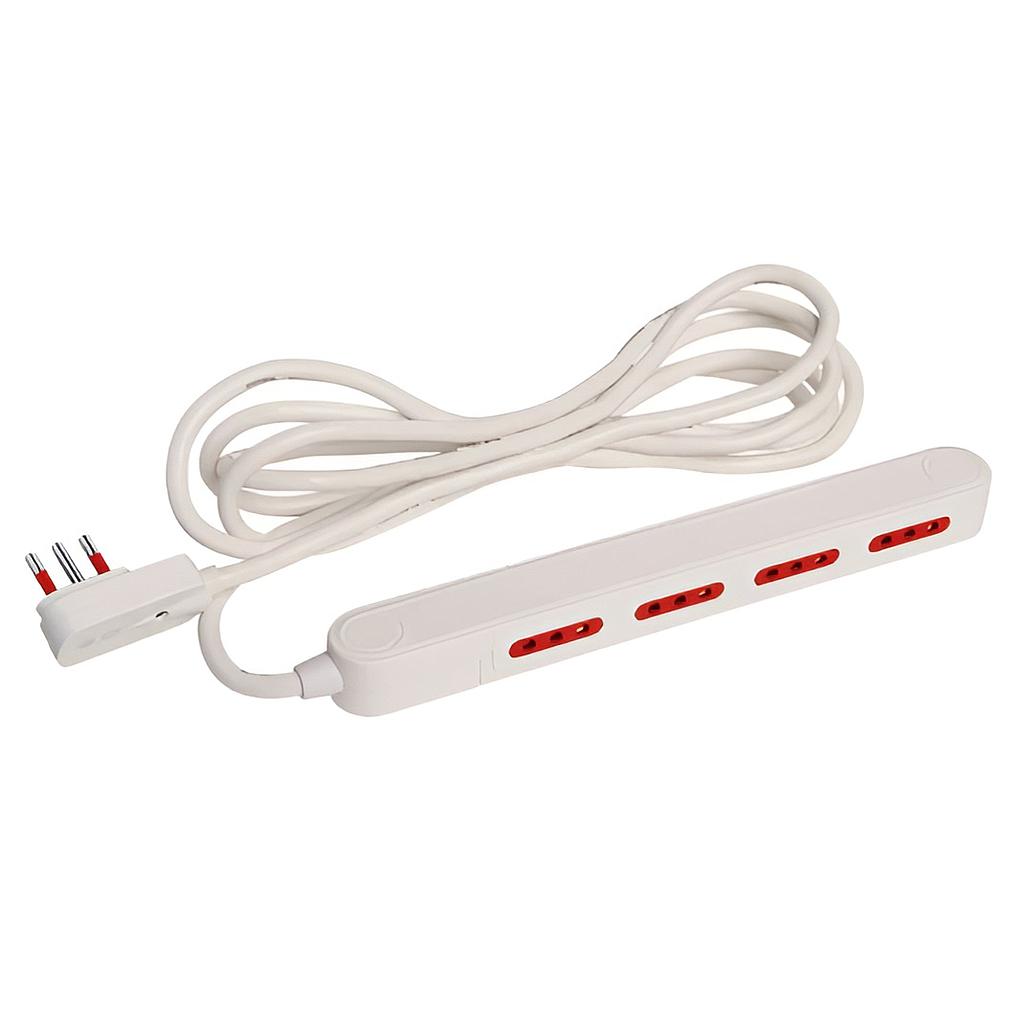 Alargue Conatel Angosto 3m 4x3L 2500W Blanco