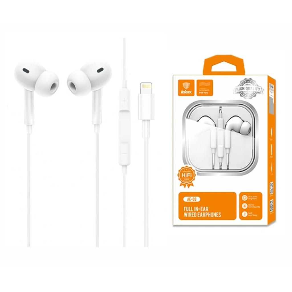 Auriculares Inkax Intraaurales Lightning Blancos