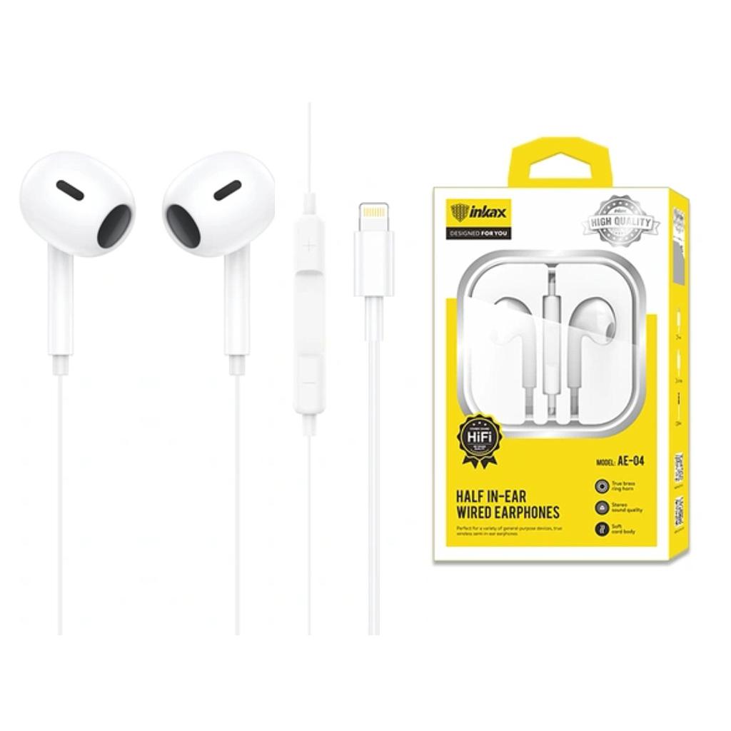 Auriculares Inkax Intraaurales Lightning Blancos