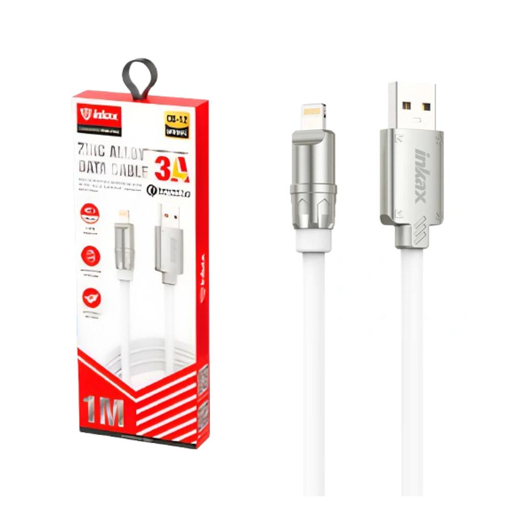 Cable Inkax Lightning 3A 1M Plateado
