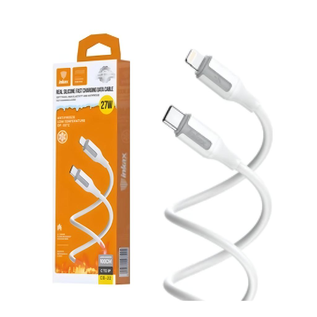 Cable Inkax USB-C a Lightning 3.1a 1m blanco