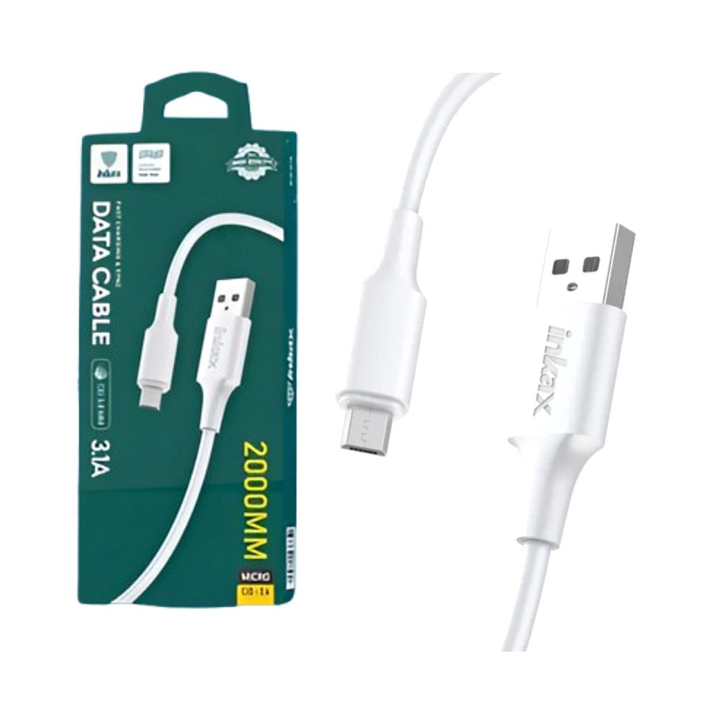Cable Inkax Micro USB 3.1A 2M Blanco