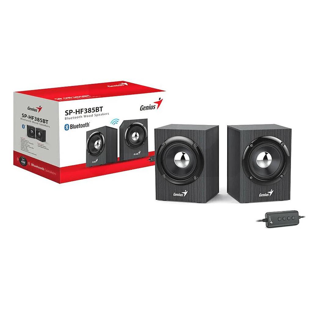 Parlantes Genius SP-HF385BT 4W Bluetooth Madera