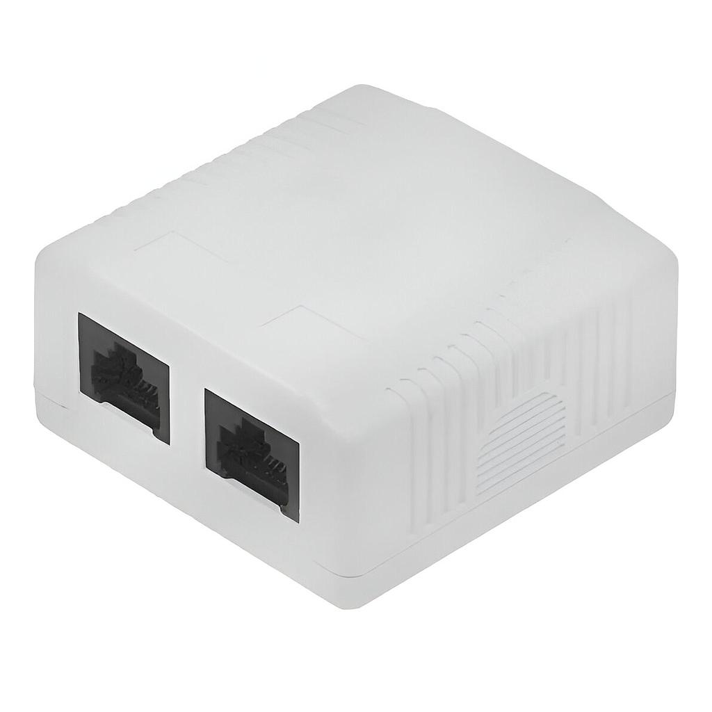 Caja de pared NRG+ RJ-45 2 puertos CAT5E