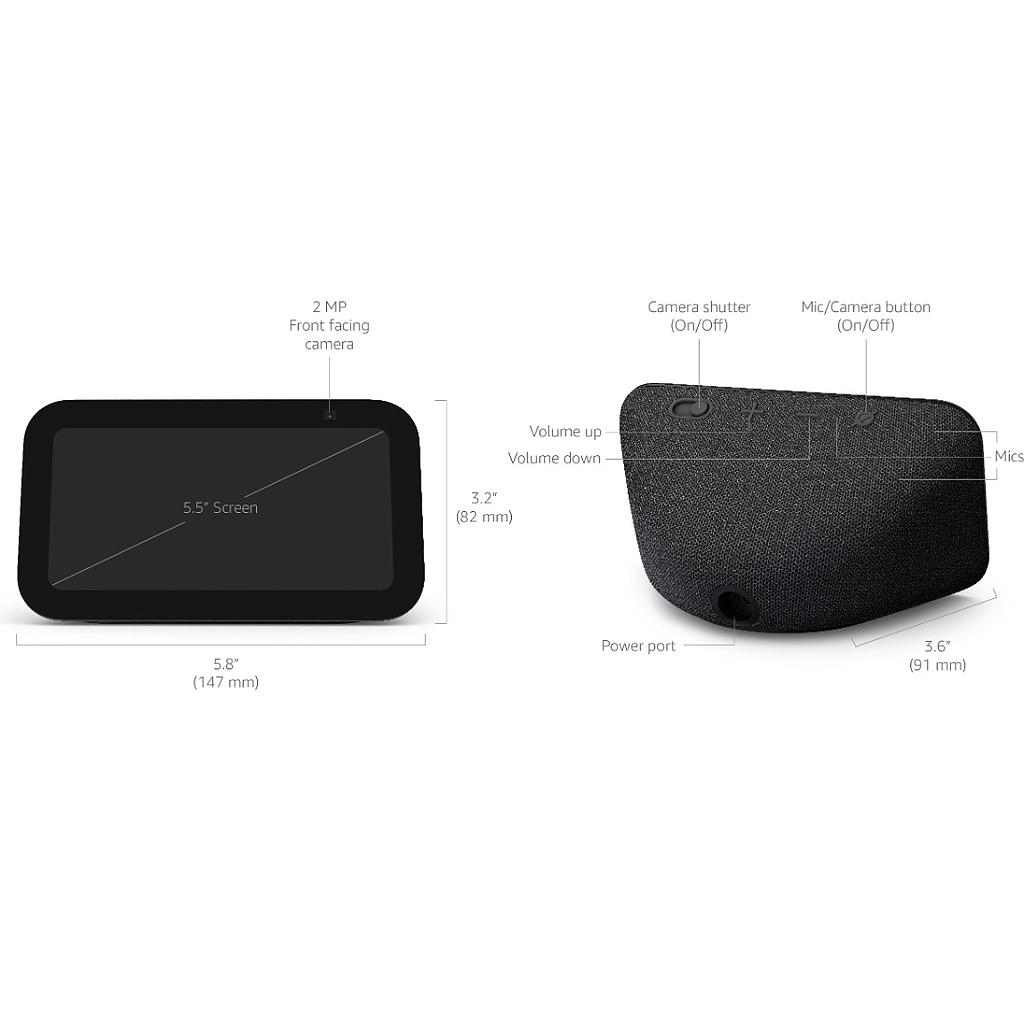 Parlante inteligente Amazon Echo Show 5 blanco