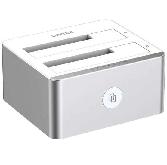 Dock Station Unitek doble bahía para Discos 2.5&quot; y 3.5&quot; SATA 6