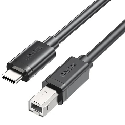 Cable USB-C a USB-B para Impresoras 5m 480Mbps