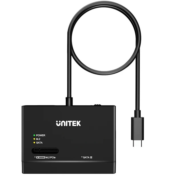 Adaptador Externo Unitek USB-C para discos 2.5&quot;, 3.5&quot; y M.2