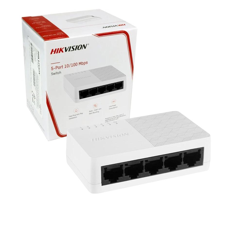 Switch Hikvision 5 Puertos 10/100