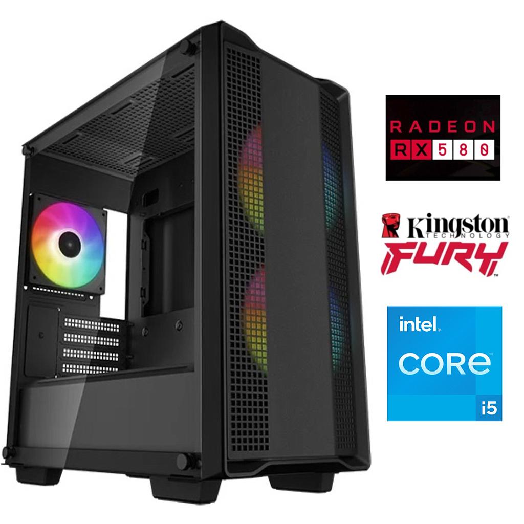 Equipo Gamer Core i5 10400F, 16GB, SSD 480 GB, RX580 8GB
