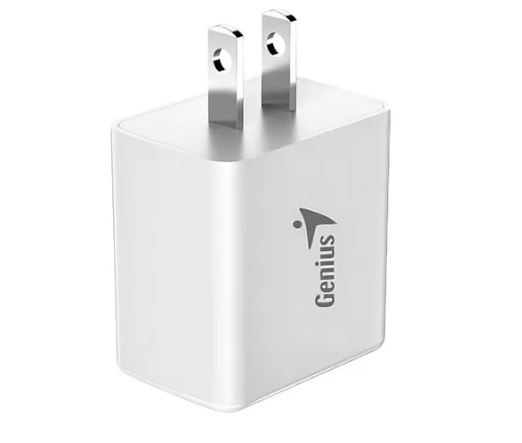 Cargador Genius PD-20AC 20W USB-C y USB-A Blanco
