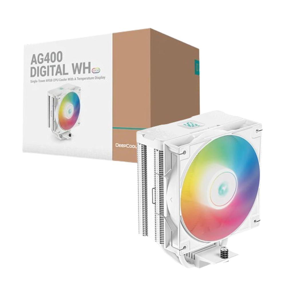 Cooler CPU DeepCool AG400 Digital ARGB Blanco