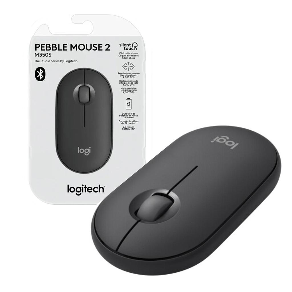 Mouse Logitech M350S Pebble 2 Bluetooth Grafito
