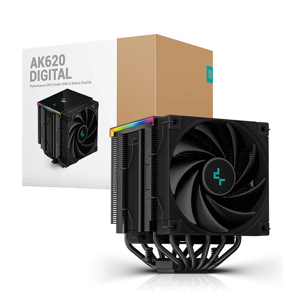 Fan Cooler DeepCool AK620 Digital con Display ARGB