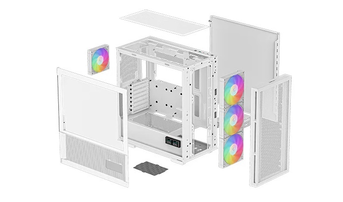 Gabinete DeepCool CH560 Digital ATX Flujo de Aire Blanco