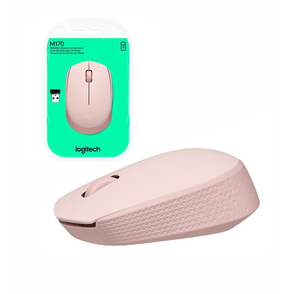 Mouse  Logitech M170 inalámbrico rosado