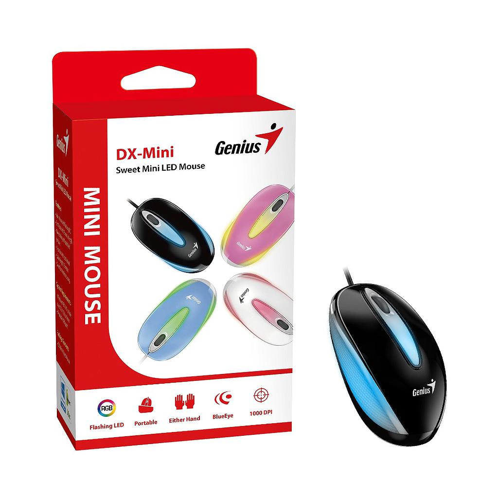 Mouse Genius DX-Mini USB Óptico LED RGB Negro