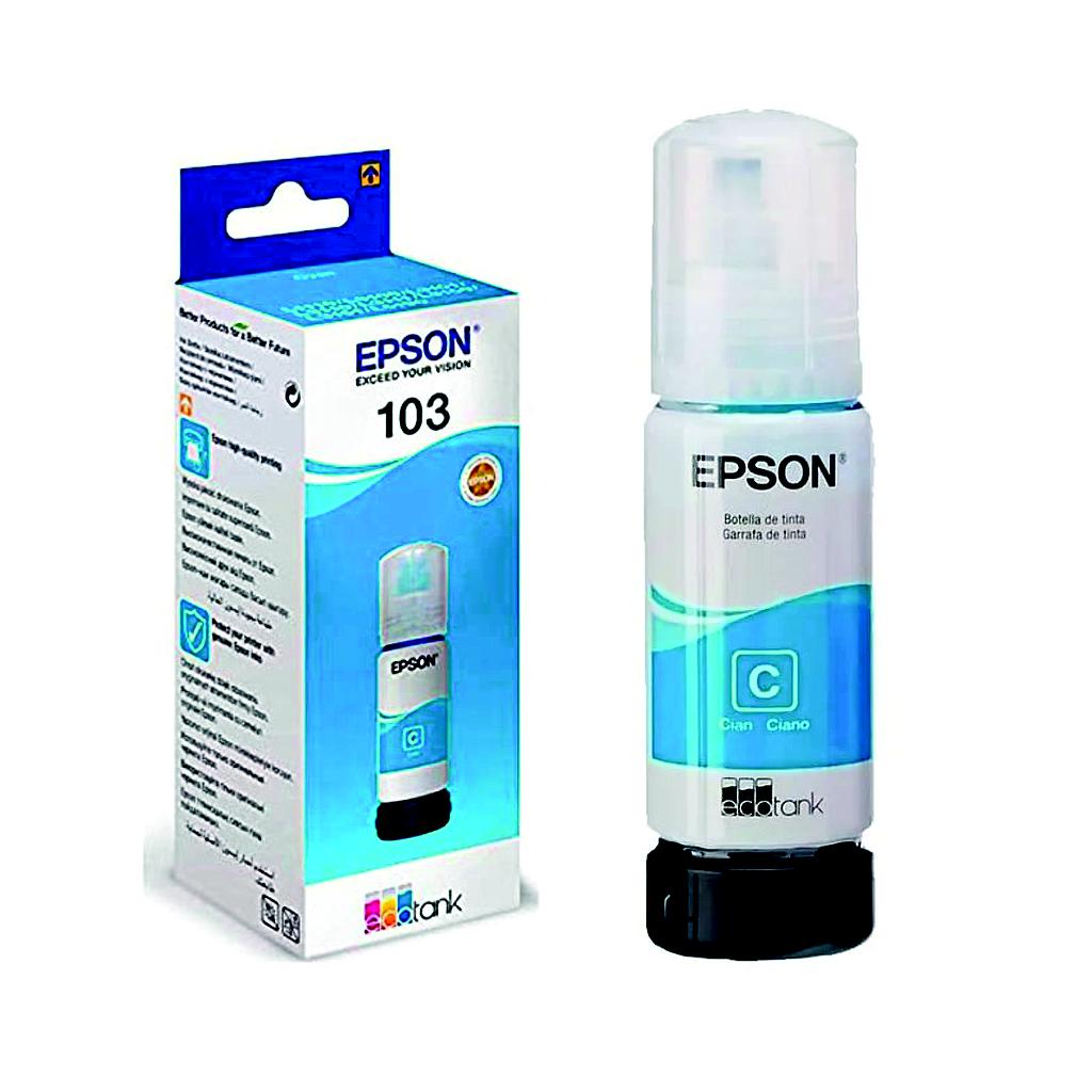Botella Tinta Epson 103 EcoTank cyan