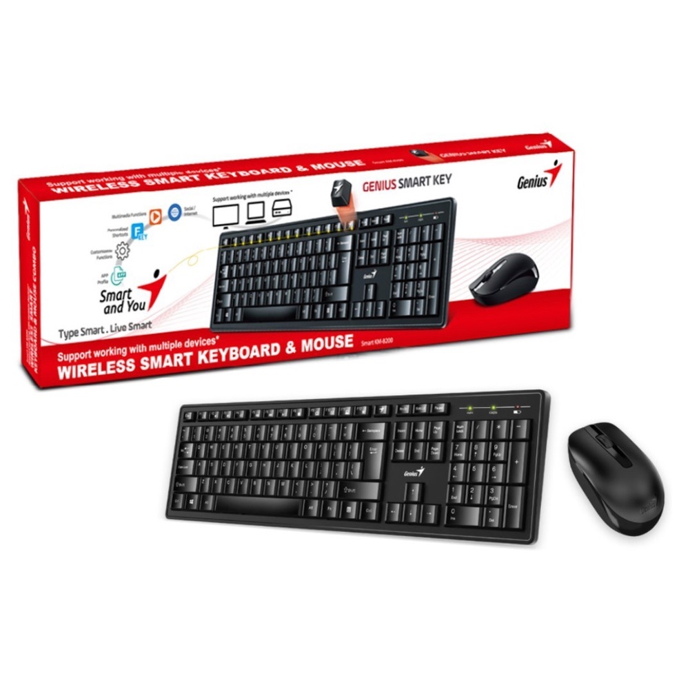 Combo Genius KM-8200 inalámbrico teclado y mouse