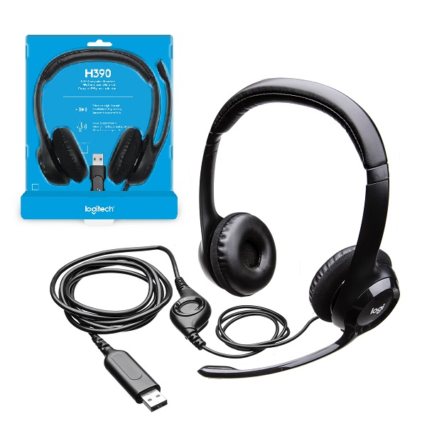 Audífono Logitech H390 USB con Micrófono