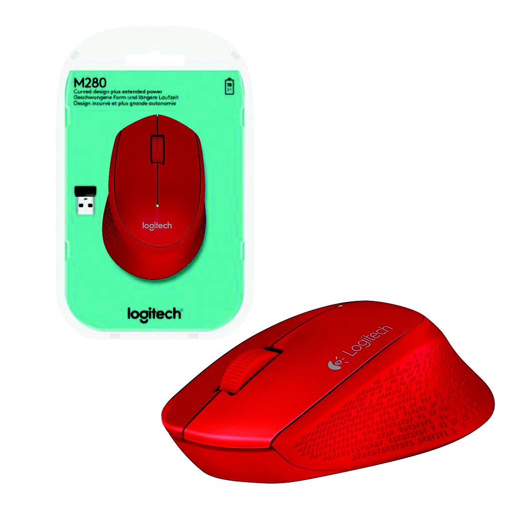 Mouse Logitech M280 Inalámbrico Rojo