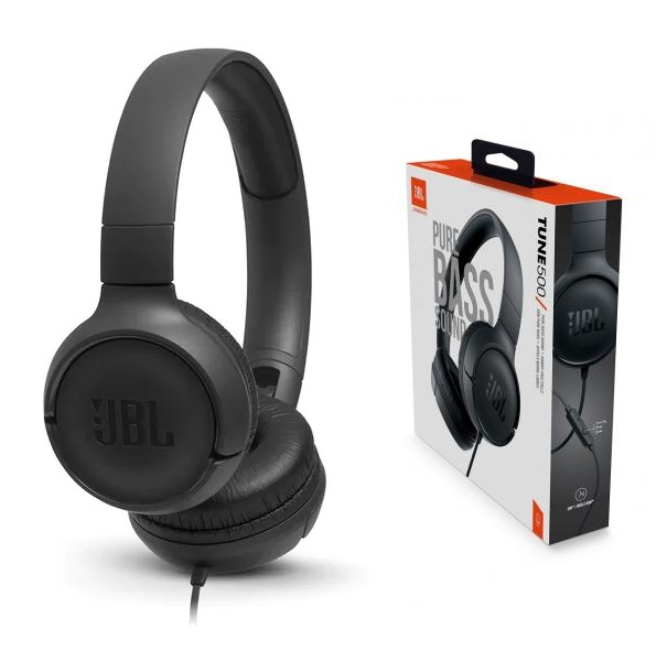 Audifono JBL Tune 500 negro c/microfono