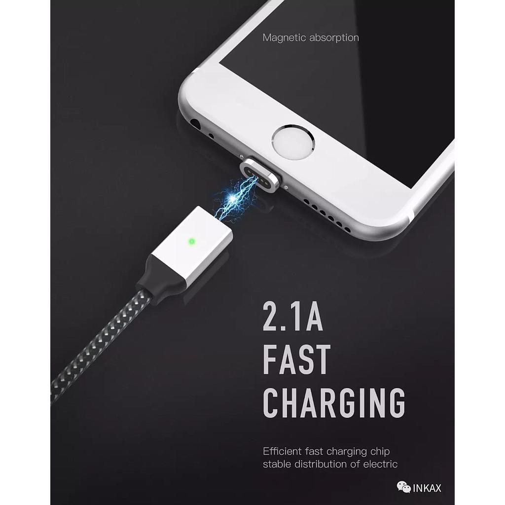 Cable Inkax 1 metro USB-A a Lightning magnético