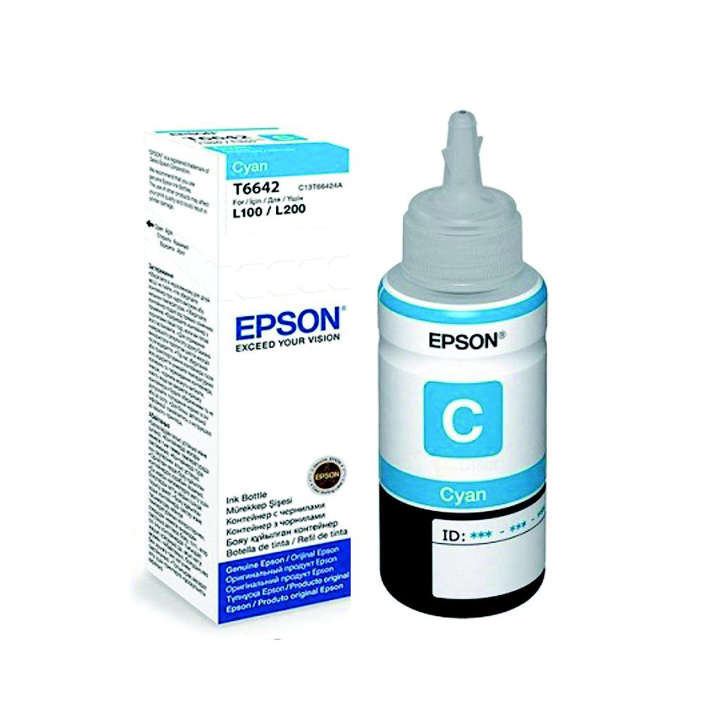 Botella de Tinta Original Epson T664220 70ml Cyan