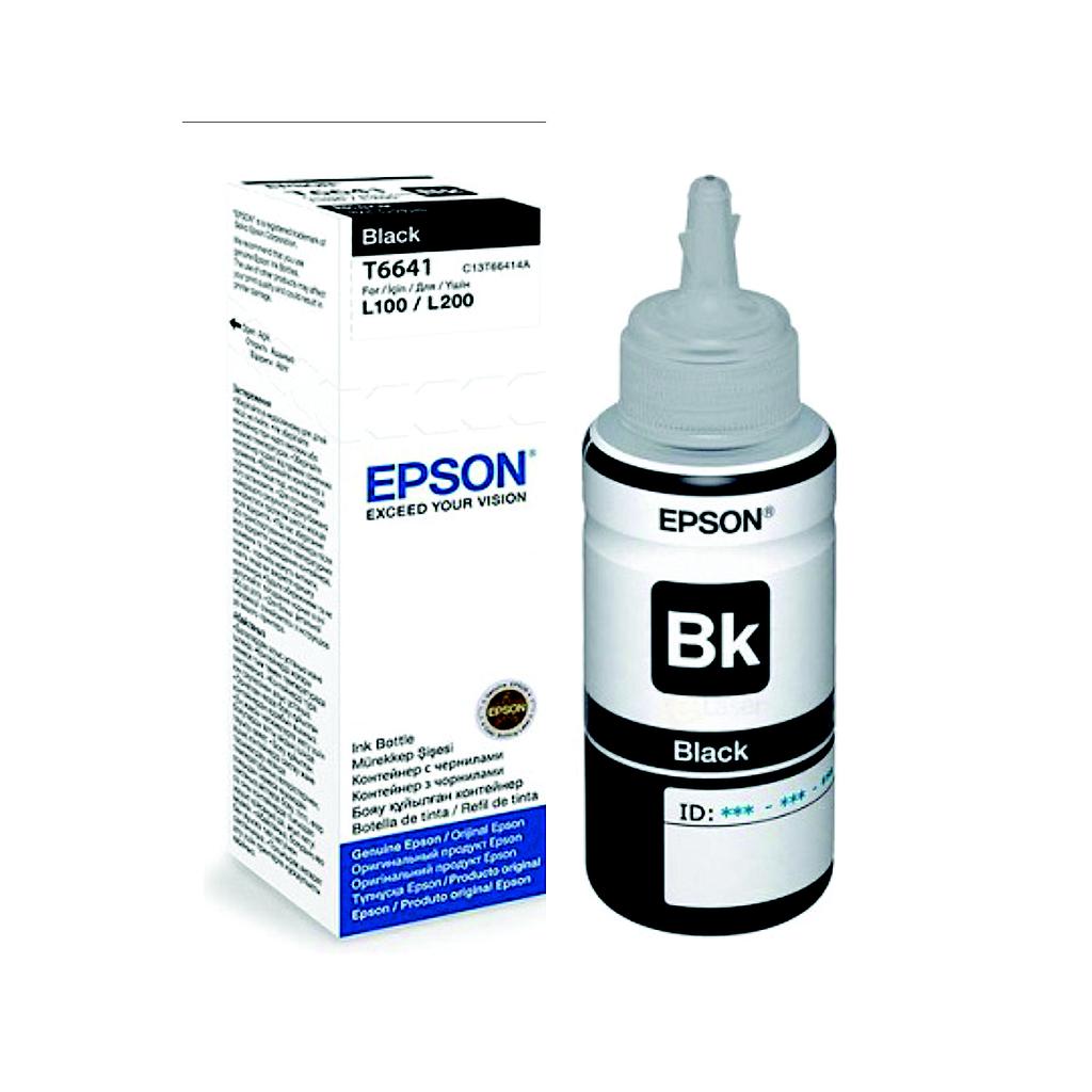 Botella de Tinta Original Epson T664120 70ml Negra