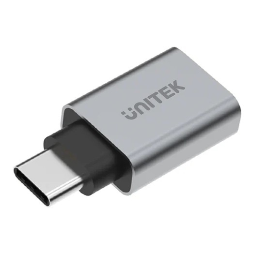 Adaptador Unitek USB 3.0 5Gbps USB-C a USB-A Gris