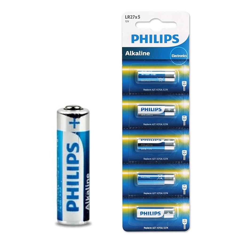 Pila alcalina Philips LR27 12V Pack x 5 Unidades